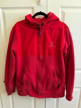 Big Cotton Outerwear Angels Baseball Women's Red Fleece Jacket